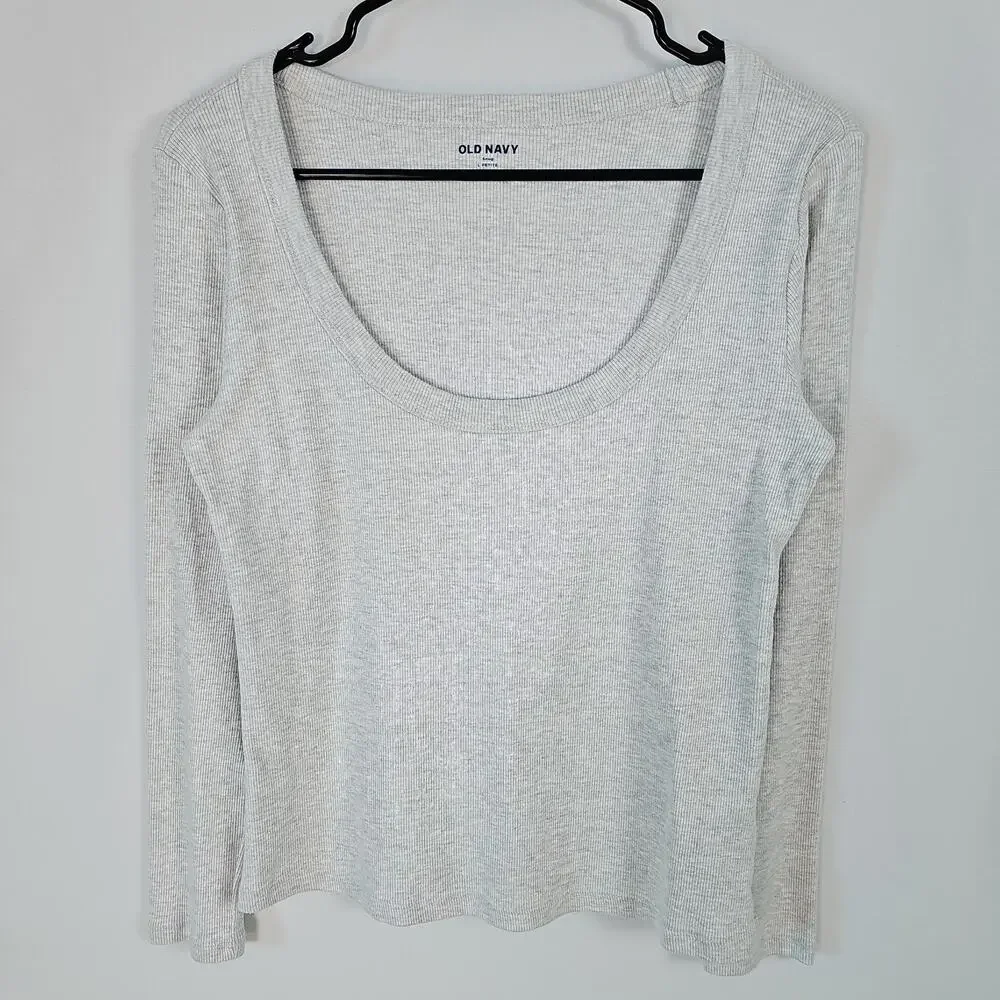 Old Navy Womens Sz. XL Petite,Ribbed Knit/V-neck/Long Sleeve Shirt/3-Pack Bundle